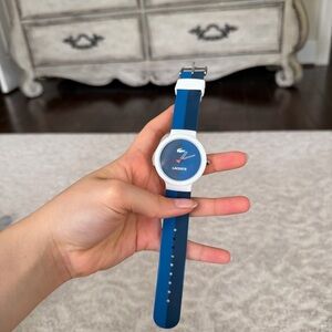 Lacoste Navy/White Silicone Analog Watch